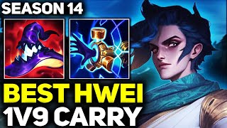RANK 1 BEST HWEI IN THE WORLD 1V9 CARRY GAMEPLAY! | Season 14 League of Legends