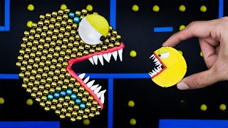 Magnetic Monster Attack In Pacman World | Pac-Man Stop Motion
