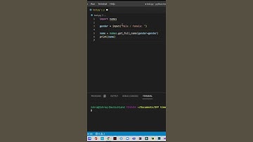 Random Name Generator (Python Code) in 16 seconds (search by gender input) #shorts
