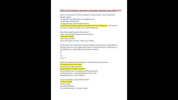 SAFe 5 Scrum Master Questions & Answers 2023/2024