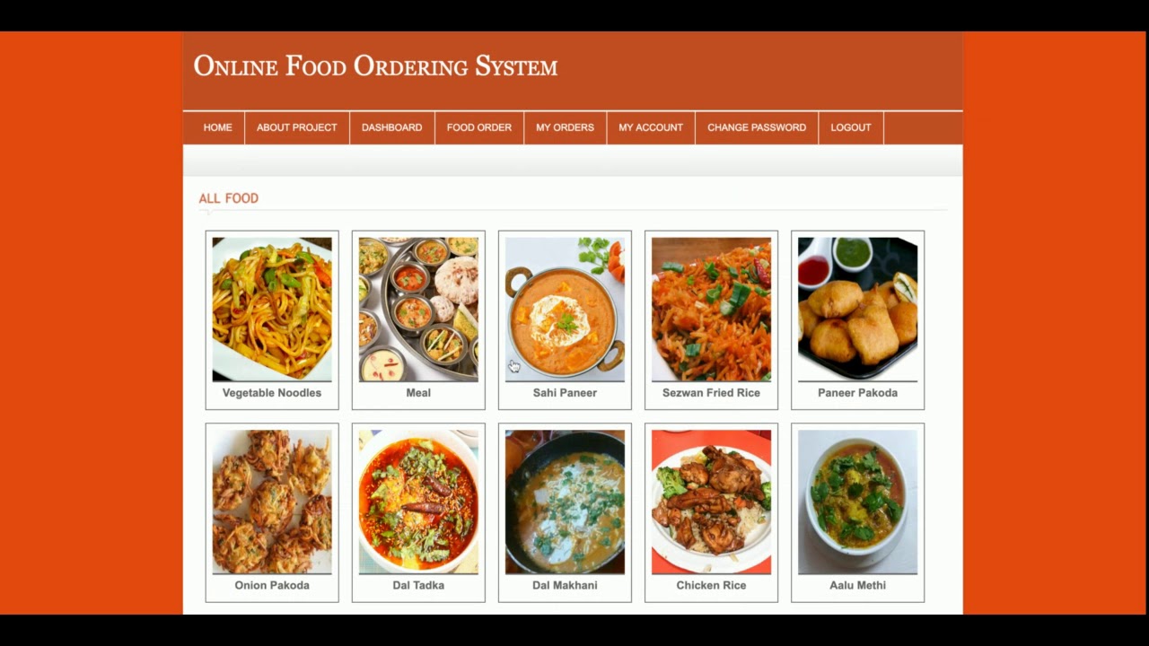 Online Food Ordering System Project In Php With Source Code Video