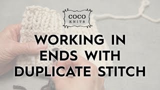 Working in Ends with Duplicate Stitch // Knitting Tutorial