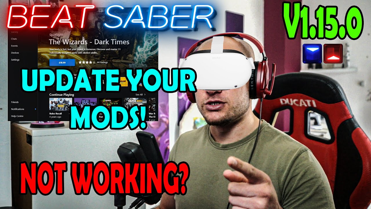 Pcvr Mods Not Working Reinstall And Update Mod Assistant For Custom Mods Beat Saber V1 15 Oculus Youtube