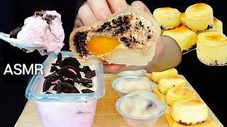 ENG) Mukbang Eating Sounds! ASMR OREO Dessert Trio: Snowball Mochi, Icebox Cake, Cheesecake 🍪🍰
