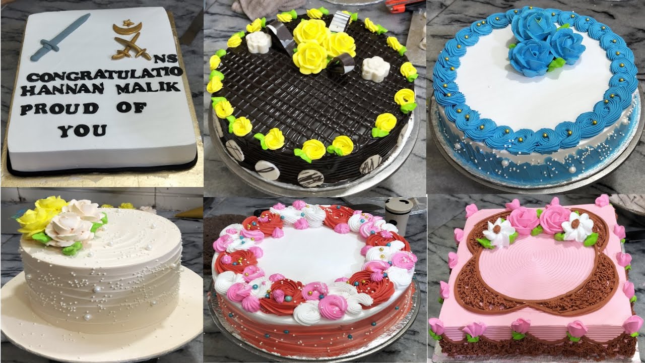 How to make new different shaped cake decoration beautiful country square shape round shape decor