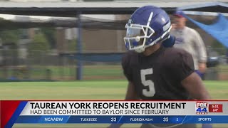 Temple's Taurean York reopens recruitment