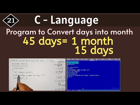 C program to convert days into month