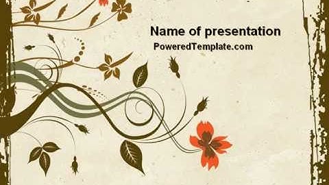 Floral Pattern PowerPoint Template by PoweredTemplate.com