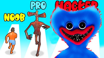 Poppy Playtime vs Siren Head in Mutant Run 3D (Evolution of Mutant Forms)