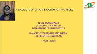 Case study on Application of Matrices Net Worth