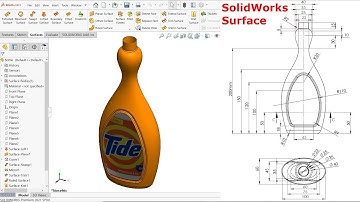 Solidworks Surface tutorial bottle