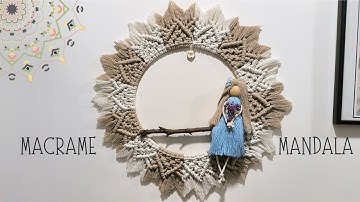 Macrame Mandala with doll || macrame wall hanging || Macrame tutorial