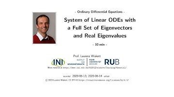 ODE 2.3 - Systems of Linear ODEs with a Full Set of Eigenvectors and Real Eigenvalues