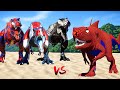 3 Head Super Hero T-Rex vs Ironman Godzilla, Spiderman Dinosaurs Fight - Jurassic World Evolution
