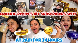 I only cooked and ate recipes sent by my subscriber at 2AM for 24 HOURS🙄