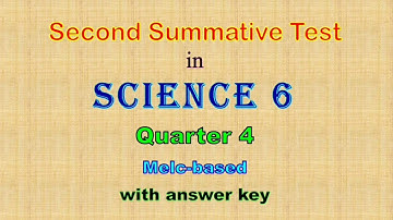Fourth quarter, Second Summative Test in Science 6 with answer key, melc-based, Q4,