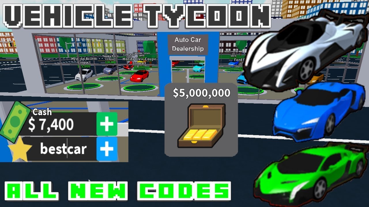 codes for vehicle tycoon roblox 2020