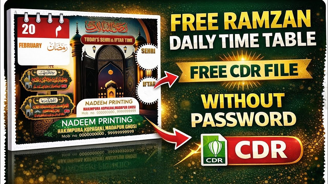 Free Ramzan Daily Time Table - Free CDR File without Password