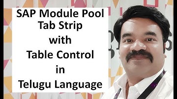 SAP -Module Pool Tab Strip with Table Control in Telugu Language