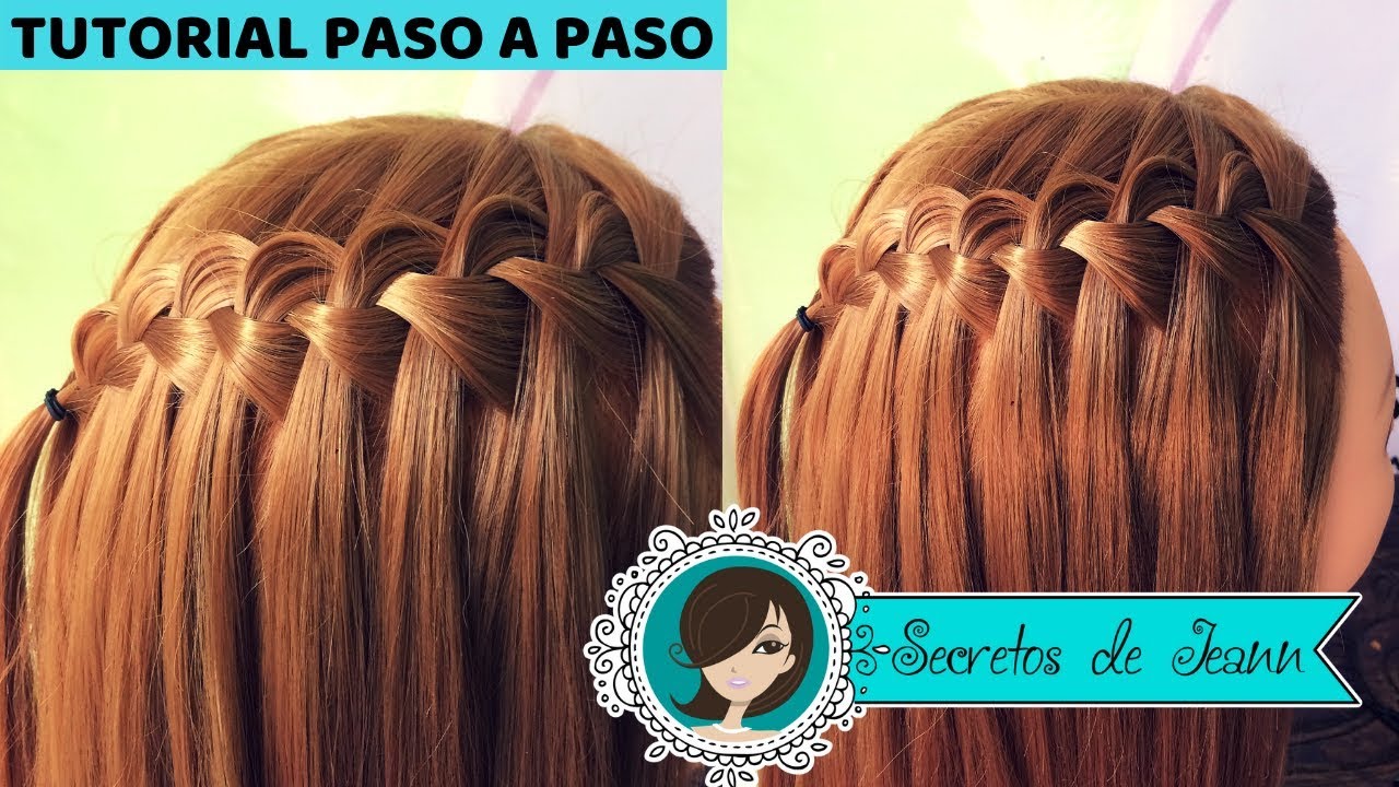 ?COMO HACER TRENZA CASCADA PASO A PASO? Secretos de Jeann - YouTube