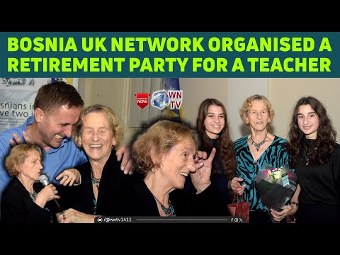 Bosnia UK Network organised a retirement party for a teacher who dedicated 30 years