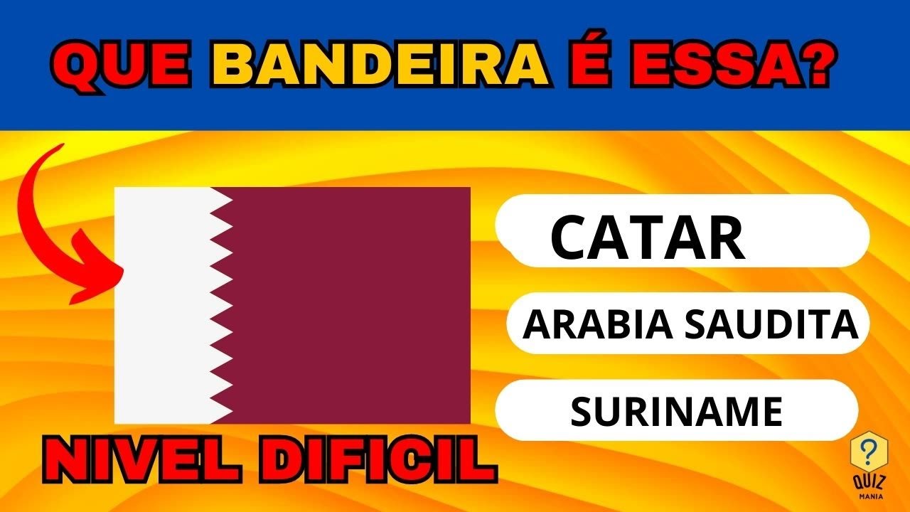 Quiz sobre bandeiras (difícil).