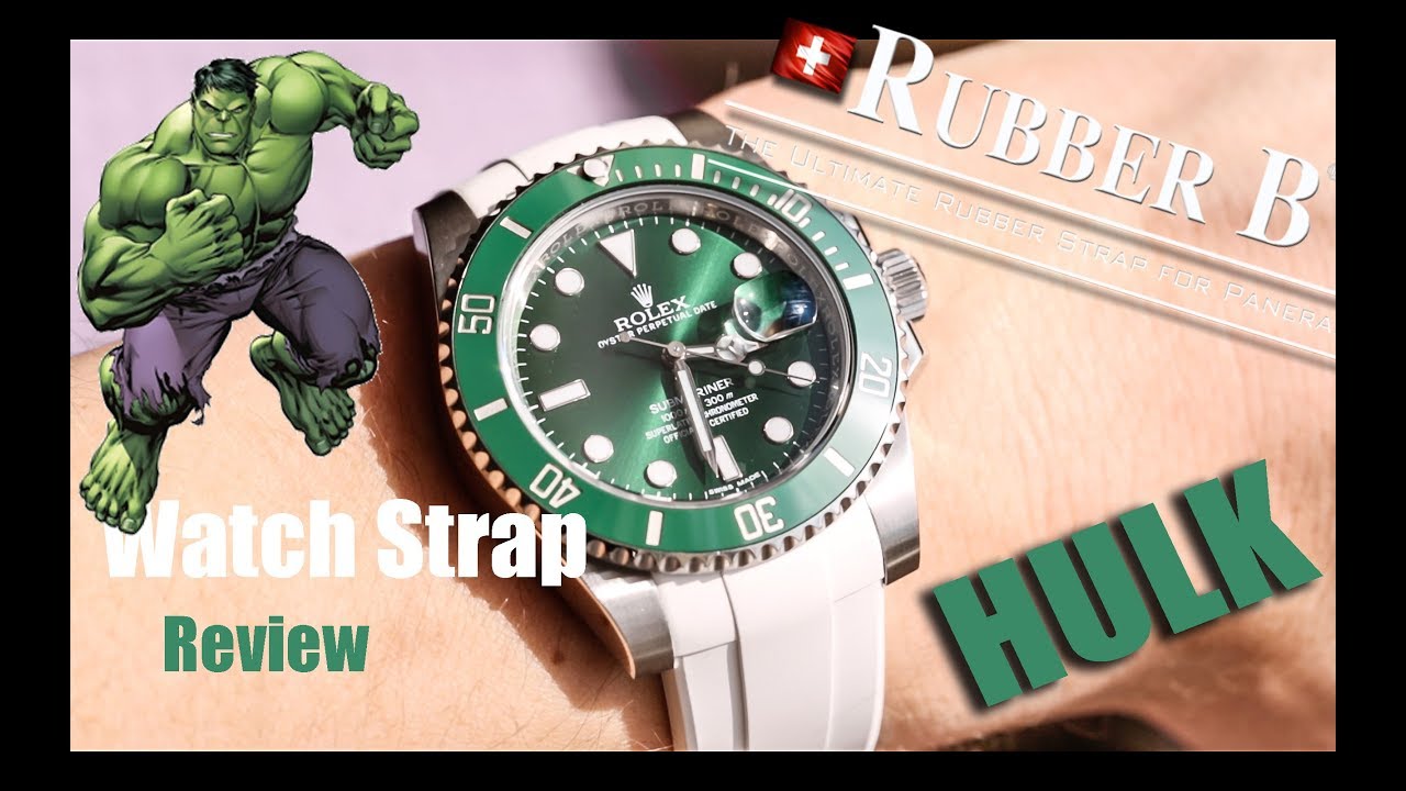 rolex submariner hulk rubber strap