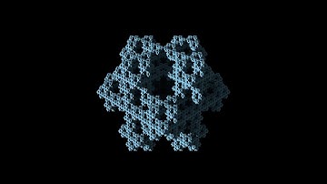 3D fractal: variation of Mosely snowflake (with central cube)