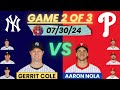 Philadelphia Phillies vs. New York Yankees LIVE PLAY-BY-PLAY (07-30-24) #phillies #yankees #mlb