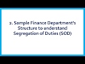Segregation of Duties (SOD) Introduction and Internal Audit findings