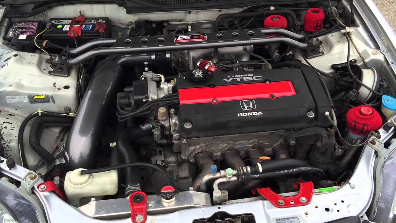 AEM V2 Duel Chamber Cold Air Intake 2000 Civic - YouTube