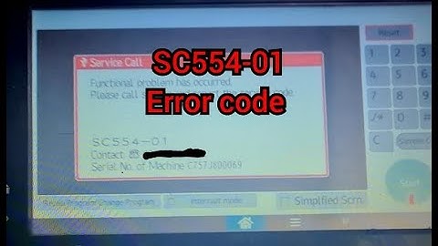 SC554-01 | how to sort out sc554-01 error cord |Ricoh error cords