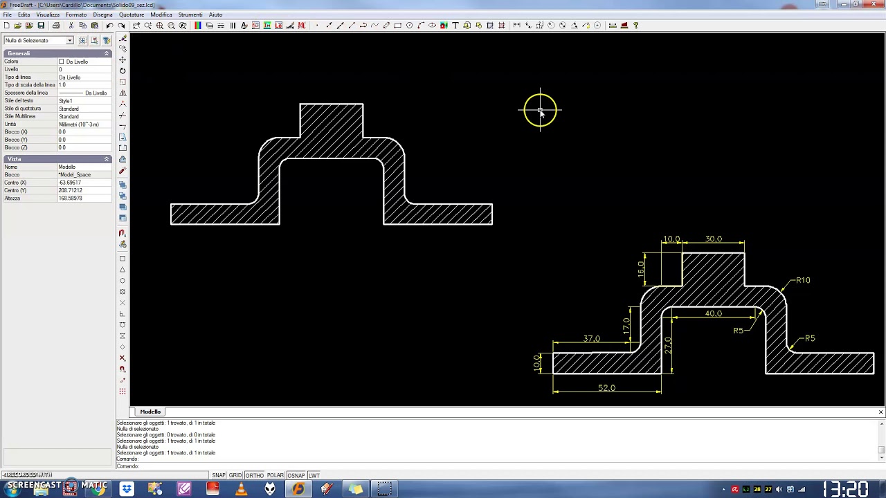 CAD - Exe #5 - Polilinea, Sezione e Freccia