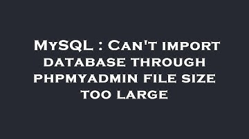 MySQL : Can
