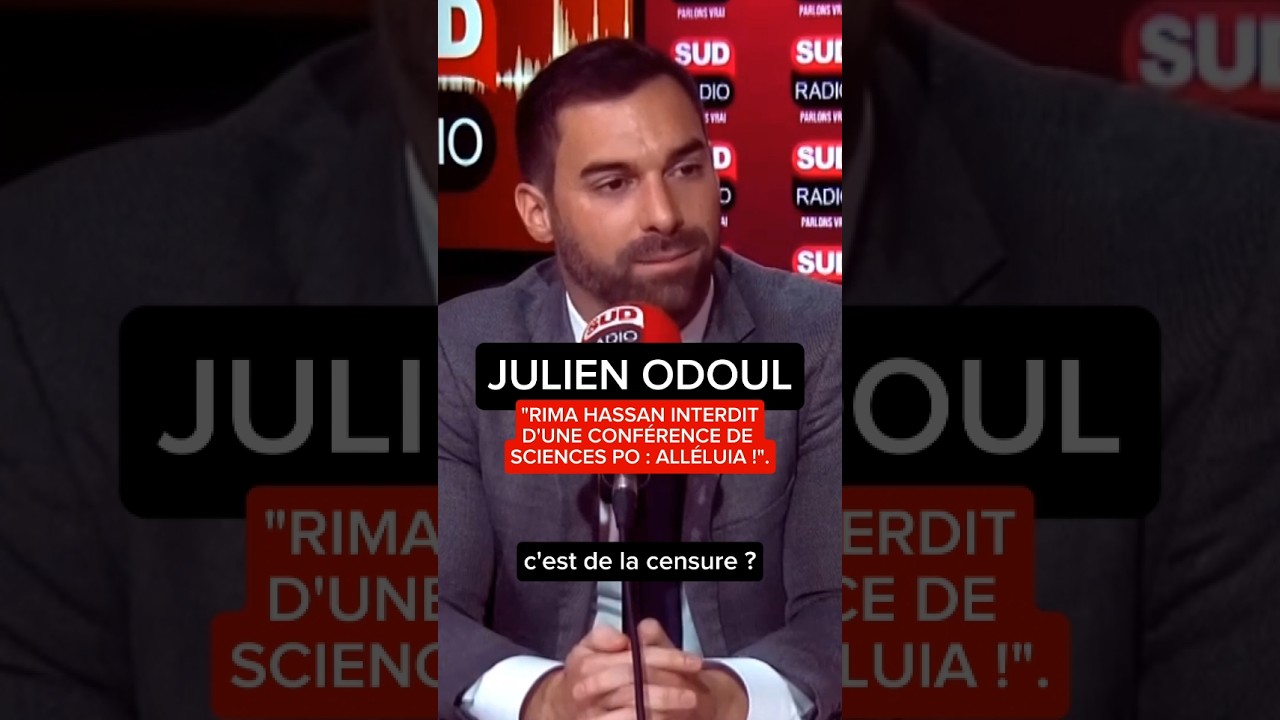 Julien Odoul sur l'interdiction d'une conférence de Rima Hassan à Sciences Po :"Alléluia !"