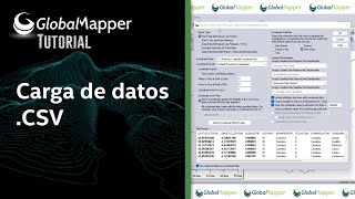 Tutorial on loading data from .csv files. Global Mapper.