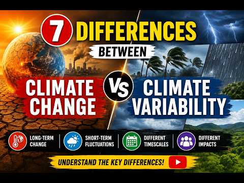 7 DIFFERENCE BETWEEN CLIMATE CHANGE AND CLIMATE VARIABILITY - YouTube