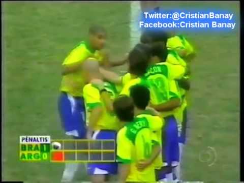 Argentina 2 Brasil 2 (2-4) Relato Juan Carlos Morales Copa America 2004 Los goles y penales