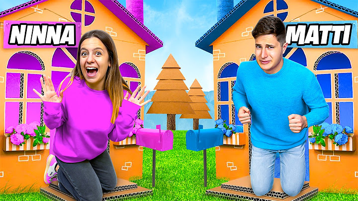 SOPRAVVIVIAMO NELLA CASA DI CARTONE NEL TUO COLORE PER 24 ORE CON I NOSTRI AMICI!📦