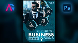Corporate Business Flyer Design in Photoshop   |   Flyer Design Photoshop Tutorial  |  Azzi Graphics