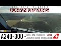 Fantastic a340 cockpit landing in johannesburg