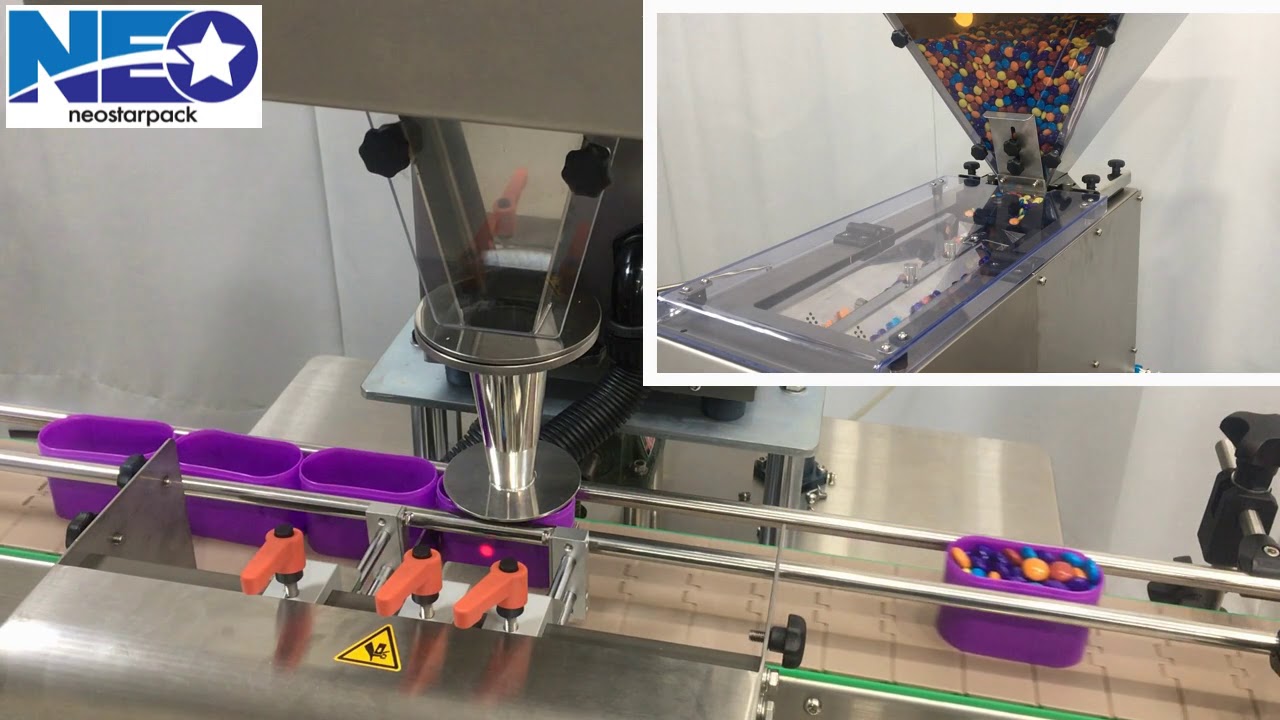 Automatic Dual Rail Counting Machine for Chocolate Balls - YouTube