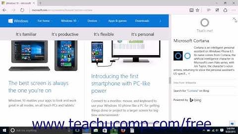 Windows 10 Tutorial Using Cortana in Microsoft Edge Microsoft Training