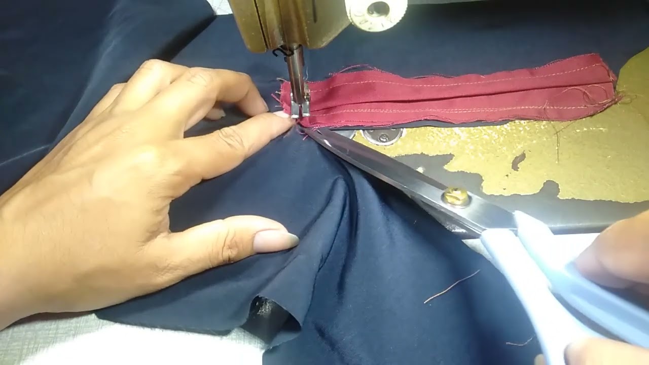 Membuat belahan d baju