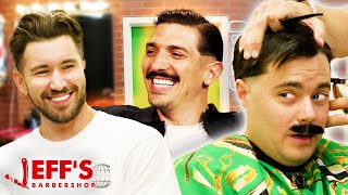 SURPRISING STEINY WITH ANDREW SCHULZ HAIRCUT | Jeff's Barbershop