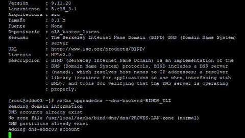 Install Oracle Linux 8, Samba 4.14, Active Directory (Cap. 4/4 Instalación DNS para BIND9_DLZ)
