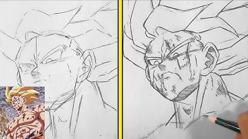 How To Draw GOKU SSJ NAMEK - Step By Step Tutorial || Dragon Ball 
