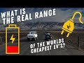 What is the actual range of the worlds cheapest electric car and truck  in the cold