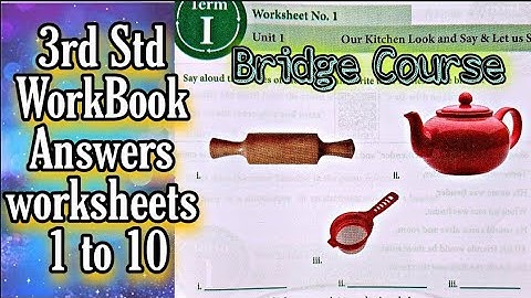 Work book 3rd std Bridge Course Work Sheet 1,2,3,4,5,6,7,8,9,10