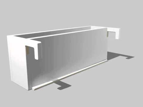 Hochbett Hängeregal ROOMSTAR für Hochbetten, weiss, mit Hängeregal für Hochbetten, weiss, Breite 50cm Dannenfelser